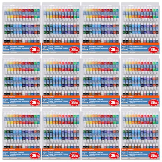 Michaels, 12 Packs: 36 ct. (432 total) Acrylic Paint Value Pack by Artist's Loft™ Necessities™ – Category: Acrylic Paint Sets